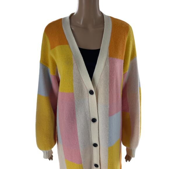 Anthropologie Amadi Lexie Colorblocked Cardigan Sweater - Picture 5 of 12